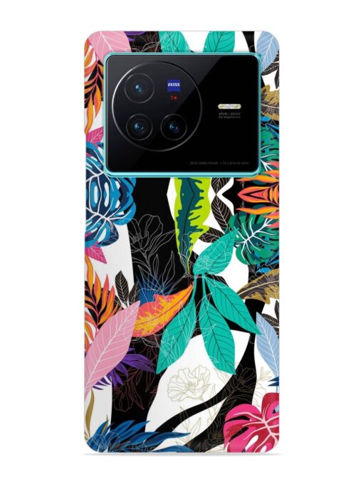 Floral Pattern Bright Snap Case for Vivo X80 Zapvi