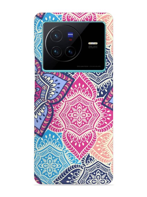 Ethnic Floral Seamless Snap Case for Vivo X80 Zapvi