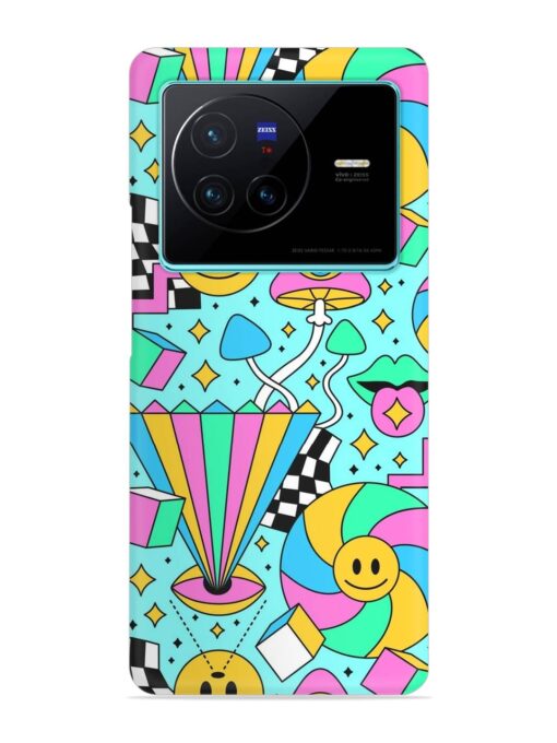 Trippy Rainbow 60S Snap Case for Vivo X80