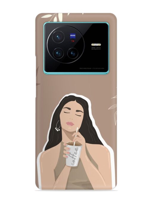 Girl With Coffee Snap Case for Vivo X80