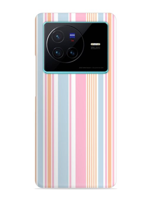 Stripe Seamless Pattern Snap Case for Vivo X80 Zapvi