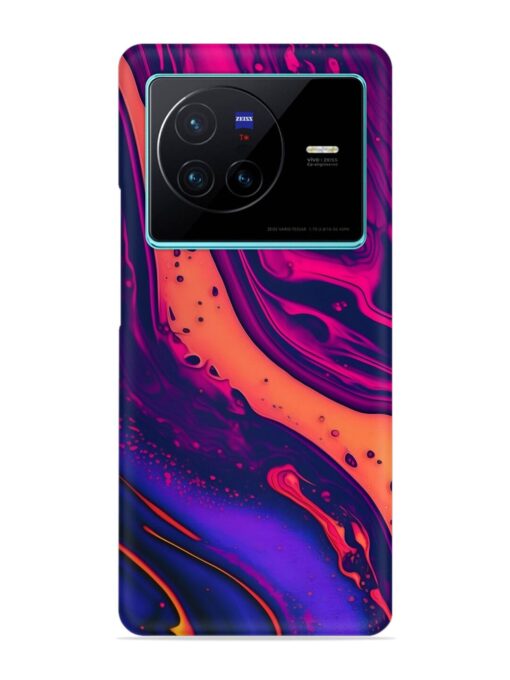 Fluid Blue Pink Art Snap Case for Vivo X80 Zapvi