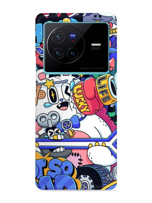 Universal Doodle Snap Case for Vivo X80 Zapvi