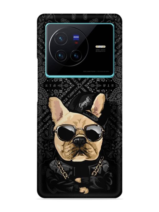 Gangsta Cool Sunglasses Dog Snap Case for Vivo X80