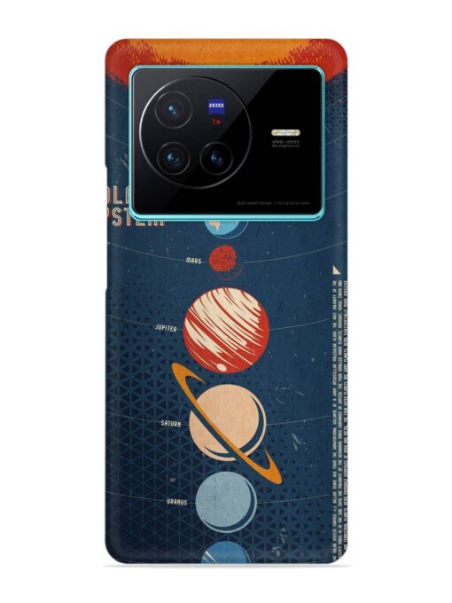 Solar System Vector Snap Case for Vivo X80 Zapvi