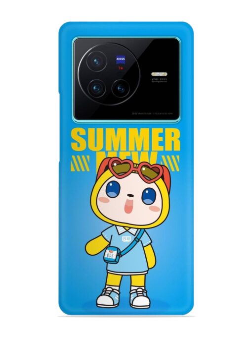 Summer Mew Cartoon Snap Case for Vivo X80