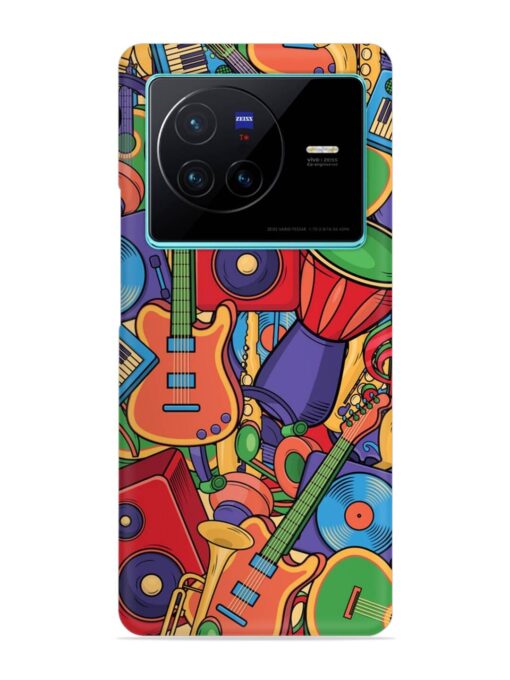 Colorful Music Art Snap Case for Vivo X80 Zapvi