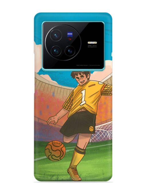 Soccer Kick Snap Case for Vivo X80 Zapvi