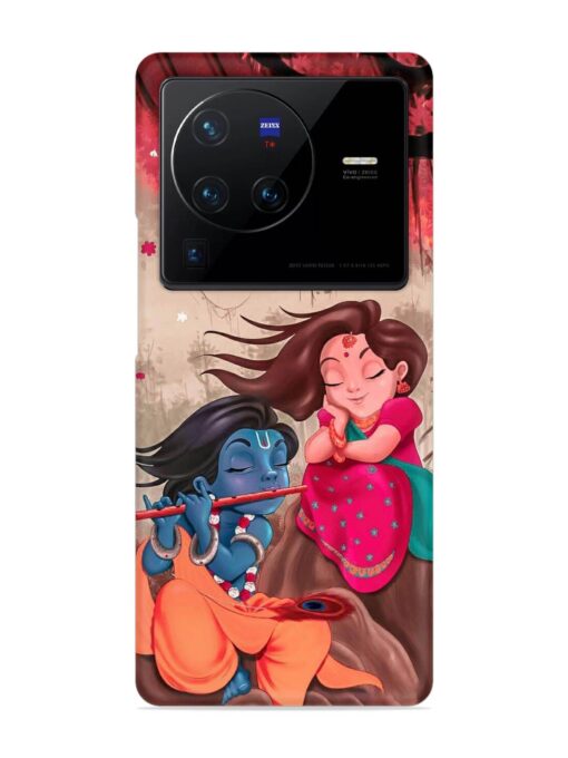 Radhe Krishna Water Art Snap Case for Vivo X80 Pro Zapvi