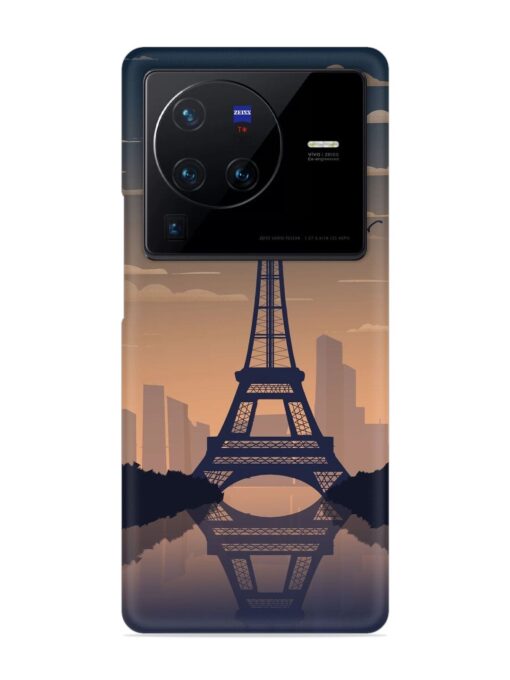 France Paris Eiffel Tower Gradient Snap Case for Vivo X80 Pro Zapvi