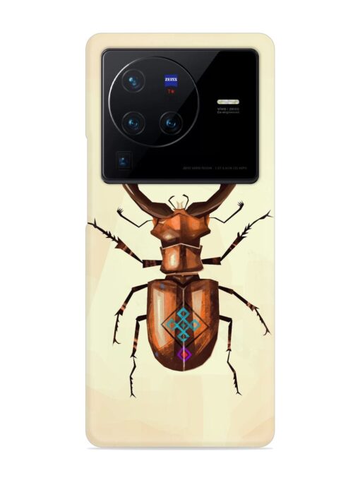 Stag Beetle Vector Snap Case for Vivo X80 Pro Zapvi