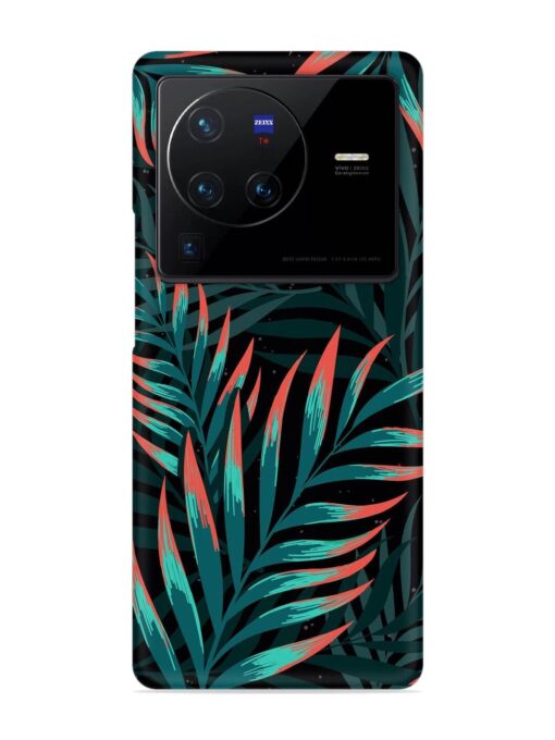 Green Leaf Art Snap Case for Vivo X80 Pro Zapvi