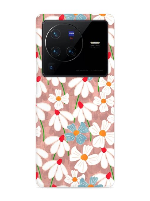 Abstract Petal Flowers Snap Case for Vivo X80 Pro