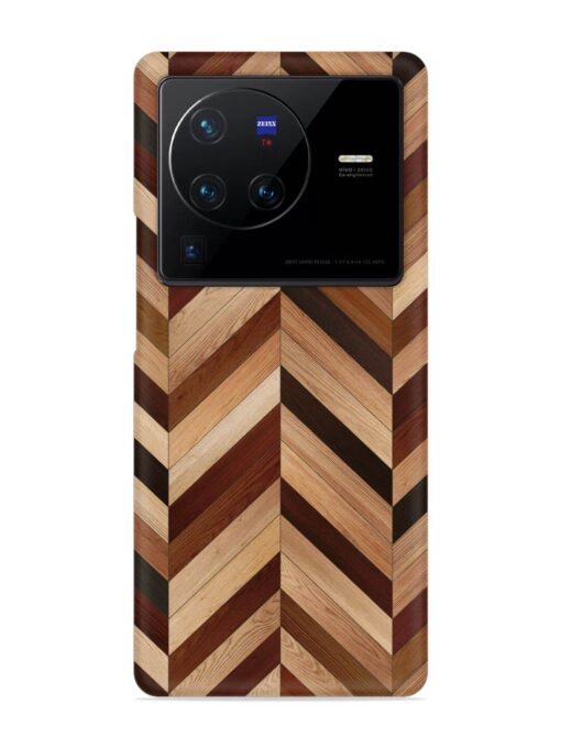 Seamless Wood Parquet Snap Case for Vivo X80 Pro Zapvi