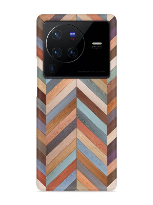 Seamless Wood Parquet Snap Case for Vivo X80 Pro Zapvi