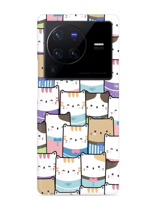 Cute Adorable Cat Snap Case for Vivo X80 Pro