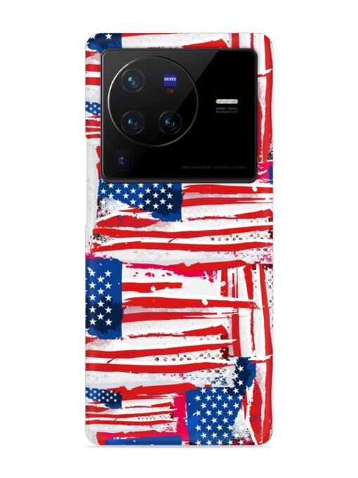 Usa Flag Seamless Snap Case for Vivo X80 Pro Zapvi