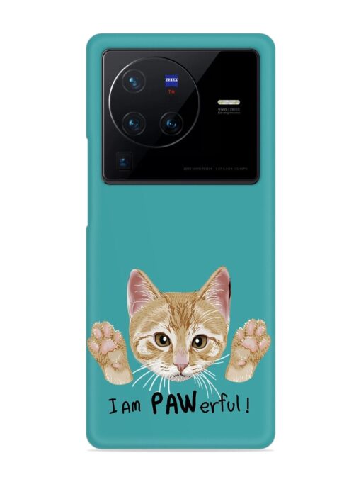 Typography Slogan Cat Snap Case for Vivo X80 Pro Zapvi