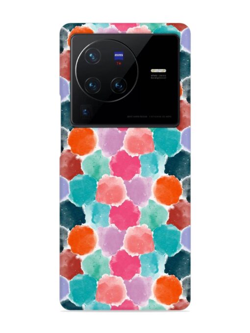 Colorful Seamless Pattern Snap Case for Vivo X80 Pro Zapvi