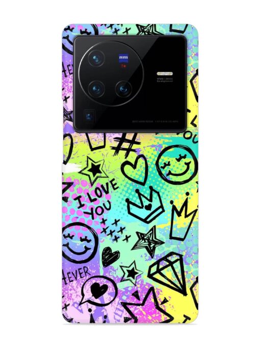 Bright Seamless Pattern Snap Case for Vivo X80 Pro Zapvi