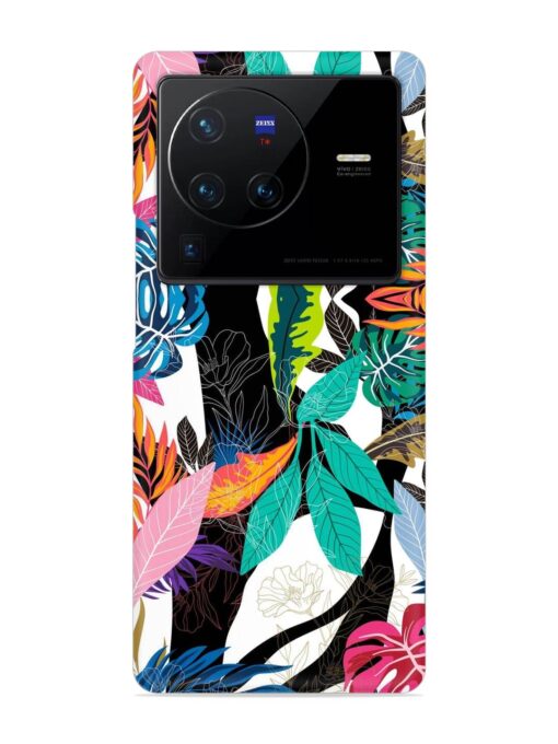 Floral Pattern Bright Snap Case for Vivo X80 Pro