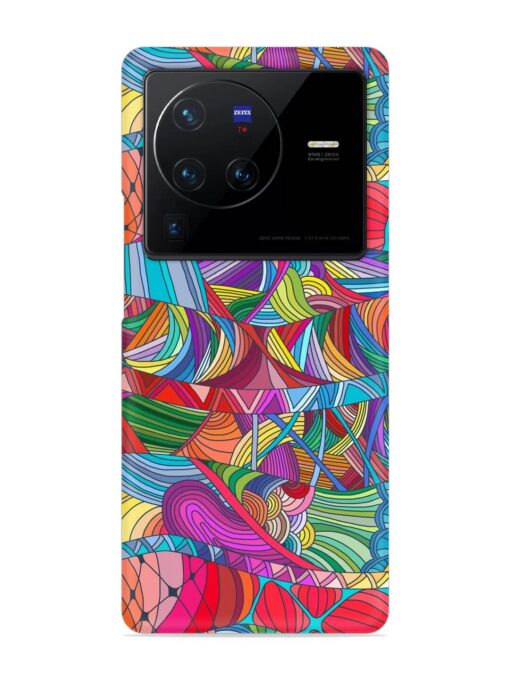 Seamless Patterns Hand Drawn Snap Case for Vivo X80 Pro Zapvi