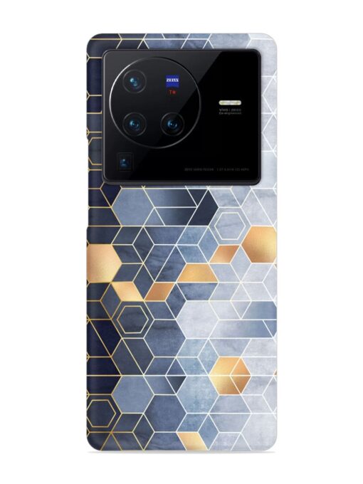 Geometric Abstraction Hexagons Snap Case for Vivo X80 Pro Zapvi