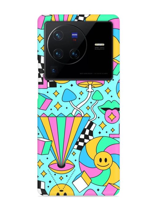 Trippy Rainbow 60S Snap Case for Vivo X80 Pro Zapvi