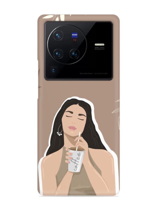 Girl With Coffee Snap Case for Vivo X80 Pro