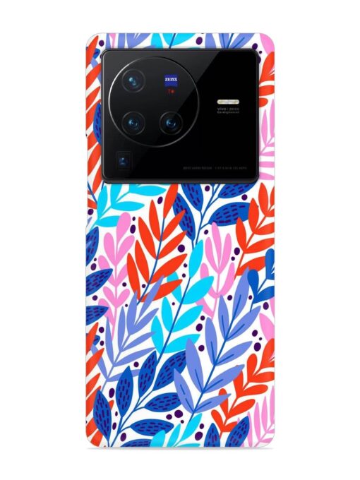 Bright Floral Tropical Snap Case for Vivo X80 Pro Zapvi