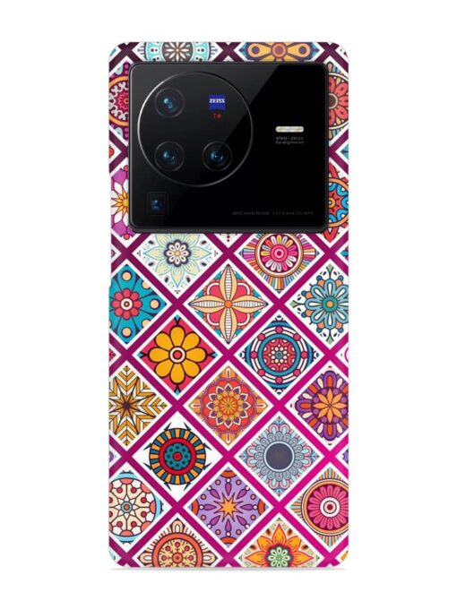 Seamless Tile Pattern Snap Case for Vivo X80 Pro Zapvi