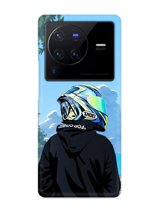 Rider With Helmet Snap Case for Vivo X80 Pro Zapvi