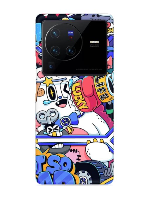 Universal Doodle Snap Case for Vivo X80 Pro Zapvi