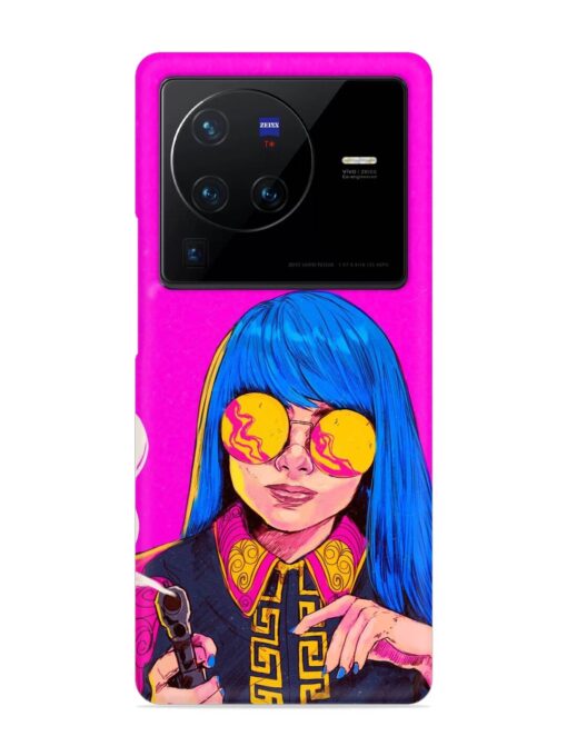 Aesthetic Anime Girl Snap Case for Vivo X80 Pro Zapvi