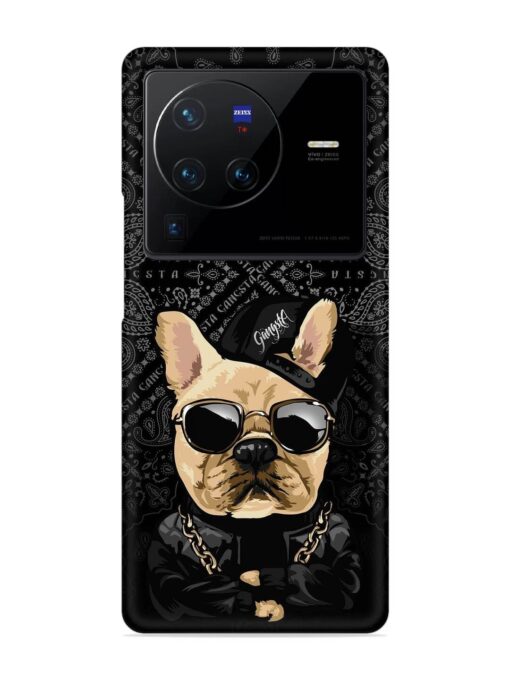 Gangsta Cool Sunglasses Dog Snap Case for Vivo X80 Pro