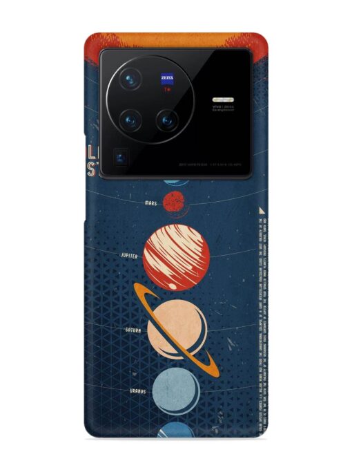 Solar System Vector Snap Case for Vivo X80 Pro Zapvi