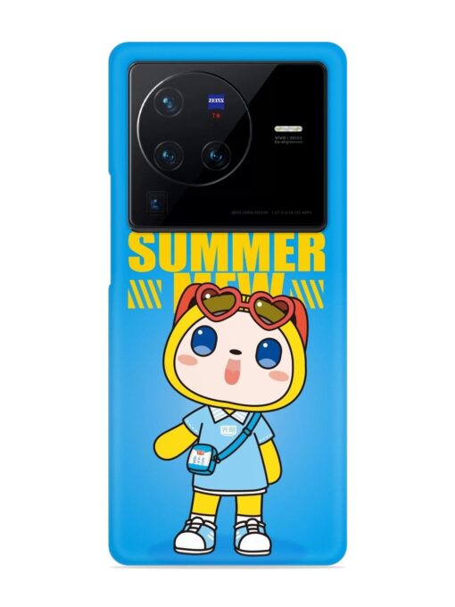 Summer Mew Cartoon Snap Case for Vivo X80 Pro Zapvi