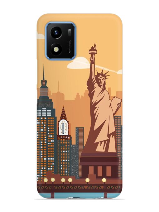 New York Statue Of Liberty Architectural Scenery Snap Case for Vivo Y01 Zapvi