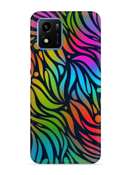 Abstract Leaf Design Snap Case for Vivo Y01 Zapvi