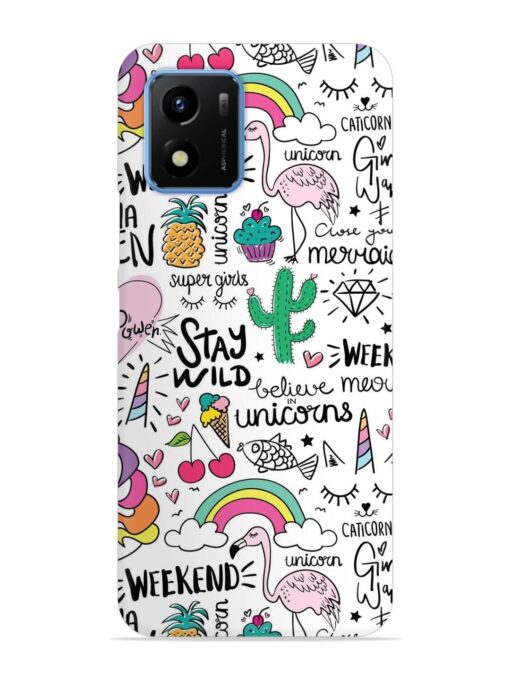 Unicorn Ice Cream Snap Case for Vivo Y01