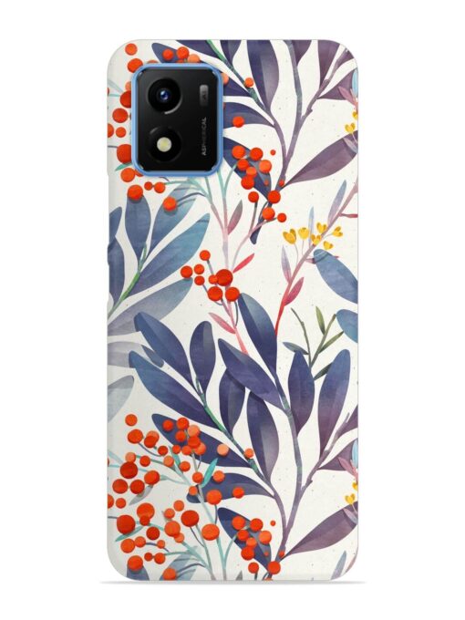 Seamless Floral Pattern Snap Case for Vivo Y01 Zapvi