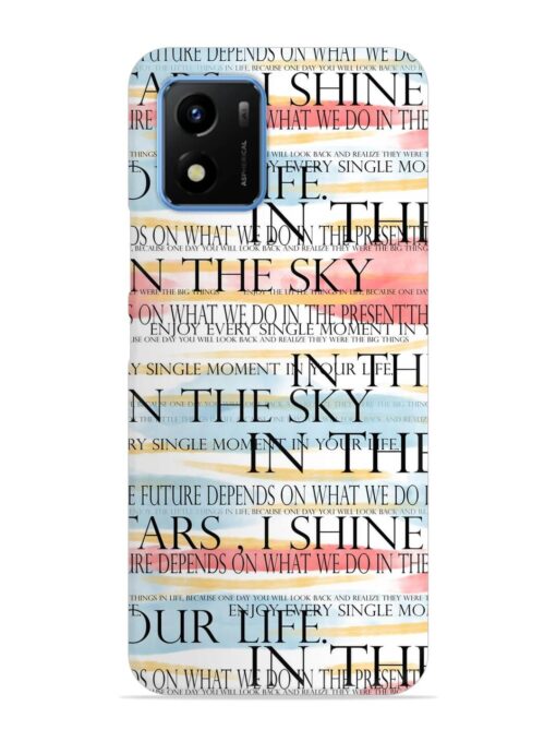 Seamless Slogans Pattern Snap Case for Vivo Y01 Zapvi