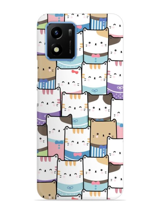 Cute Adorable Cat Snap Case for Vivo Y01