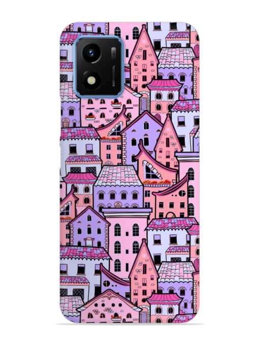 Seamless Pattern Houses Snap Case for Vivo Y01