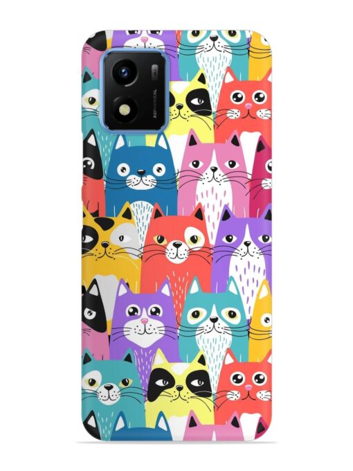 Funny Cartoon Cats Snap Case for Vivo Y01