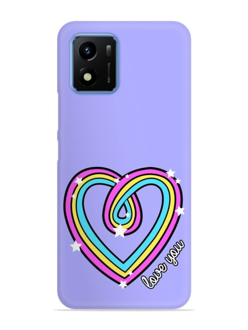 Colorful Rainbow Heart Snap Case for Vivo Y01