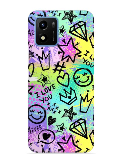 Bright Seamless Pattern Snap Case for Vivo Y01 Zapvi