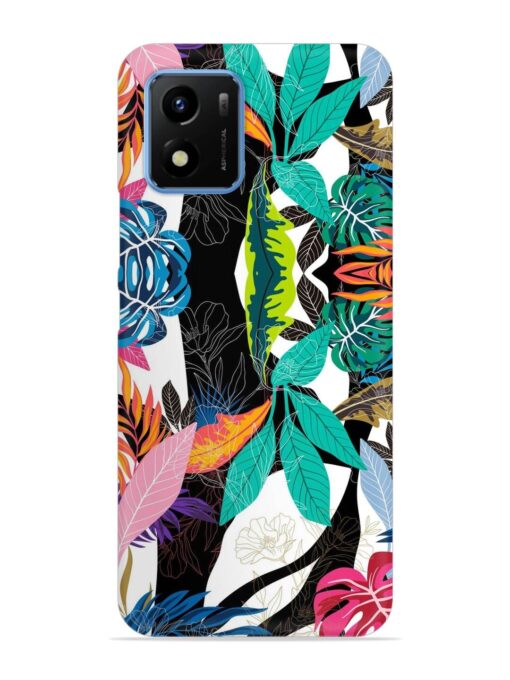 Floral Pattern Bright Snap Case for Vivo Y01