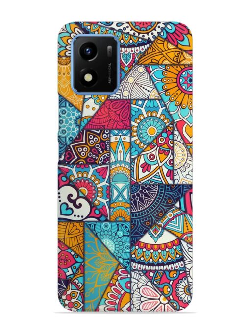 Patchwork Pattern Vintage Snap Case for Vivo Y01