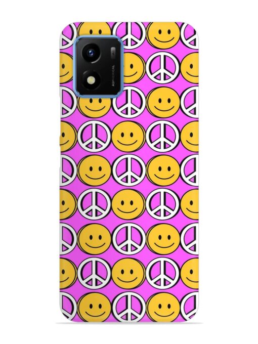 Smiley Face Peace Snap Case for Vivo Y01 Zapvi